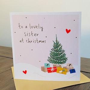 Carte de Noël en feuille d'or pour belle soeur | Carte de Noël soeur