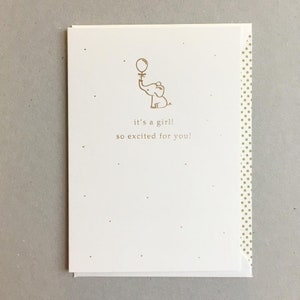 C'est une fille! Carte de salutation