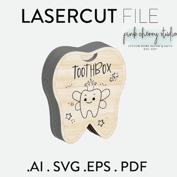 Toothbox SVG / Fichier numérique / Découpe laser / Glowforge