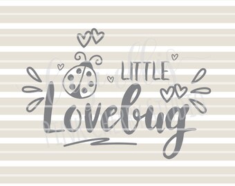 Little Lovebug. Valentine's day. Ladybird. Love bug. SVG DXF files for Vinyl Cutting Projects - cutting files