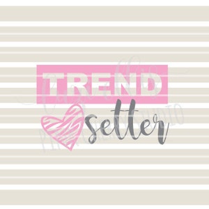 Trendsetter. Meisjes mode. Snijden van SVG DXF bestanden voor de Silhouette Cameo en Cricut