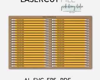 Pencil Engrave Jig SVG / Digital File / Lasercutting /Glowforge