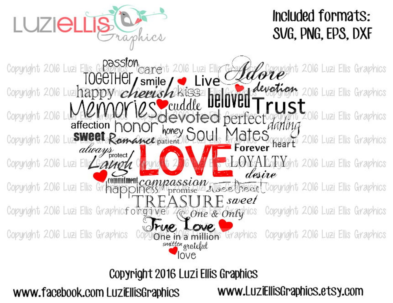 Subway Art Love Heart SVG EPS DXF Files for Vinyl Cutting - Etsy