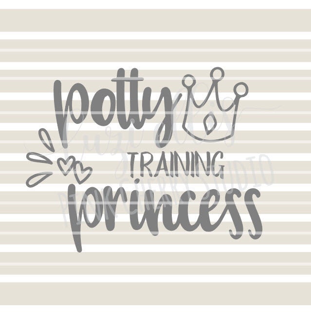 Download Potty Training Princess Crown Cricut Svg Dxf Cutting Files Etsy