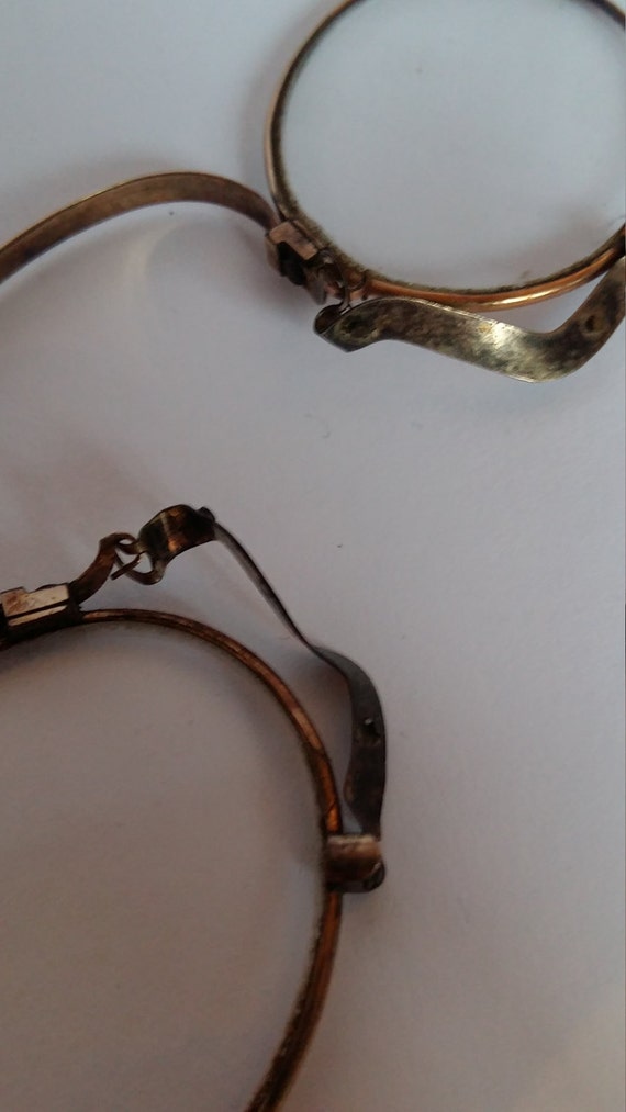 gafas europeas 1890s Accesorios Gafas y gafas de sol Gafas de lectura Gafas de lectura antiguas victorianas chapadas en oro Pince Nez el puente con grabado gafas 