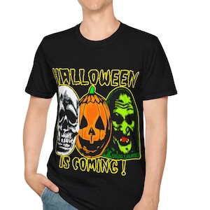 Halloween is coming t-shirt, Unisex Heavy Cotton Tee, S - 3XXXL, horror movie t-shirt, pumpkin witch skull t-shirt season of the witch shirt