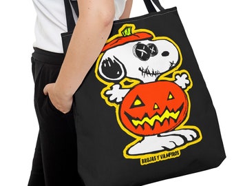 Spooky Business Tote Bag ¡3 tamaños disponibles! Pequeño, Mediano, Grande, bolso de mano de Halloween, lindo bolso de mano de calabaza de terror, bolso de mano de temporada espeluznante