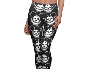 crimson mouse Leggings casuales cortados y cosidos para mujer - Leggings de películas de terror XSmall a 2XXLarge - regalo adicto a los fanáticos de las películas de terror punk para ella