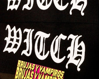 WITCH patch , witches goth patches in color , witchy vibes , bruja