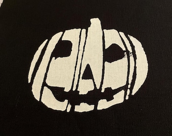 Parche de calabaza hecho a mano, parche de terror espeluznante para coser