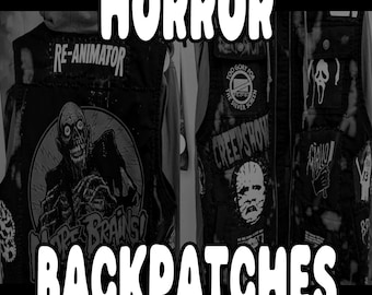 Horror Punk Back Patch, Handmade Sew-On Patch (10x14 inches)