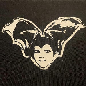 Eddie bat patch , munster patch , horror movie patch , horror tv sitcom patch , bats , goth , gothic , halloween