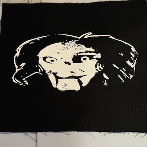 marionet grote horrorfilm patch naai horror punk patches horrorfilm patch witte inkt op zwarte patch