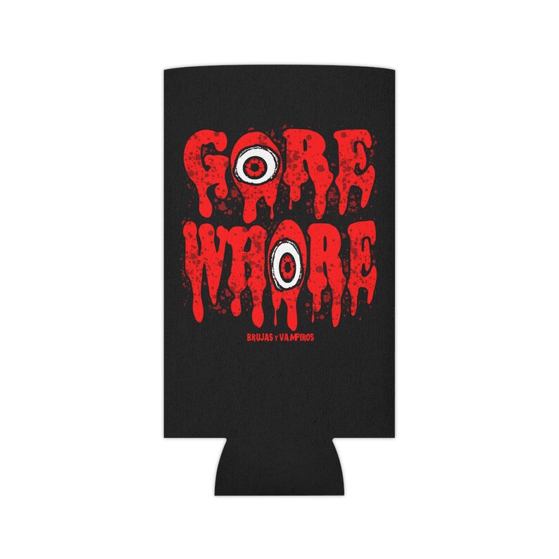 GORE WHRE Can Cooler, macabre beer koozie, horror movie beer koozie, horror can cooler, funny beer koozie, rated r movie can cooler image 5