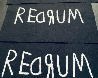 Redrum patch horror movie patches in color , horror fiend cult classic must have !