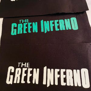 The green inferno patch horror movie color patches , horror movie patch, horror movie patches , color horror patch