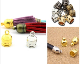 brass tassel cap,Tassel Leather Cord End Crimp Cap Beads Caps For DIY Jewelry Making Supplies 7014-29 50pcslot End Tip Cap