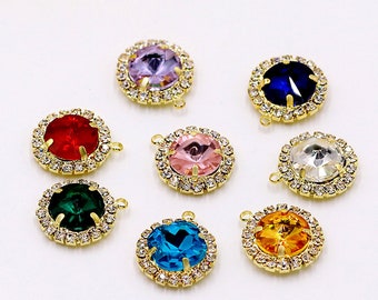 10 pcs 8mm 12mm Rhinestones pendant charms , glass Crystal Accessories,Crystals Glass Jewels Strass,Wholesale supply