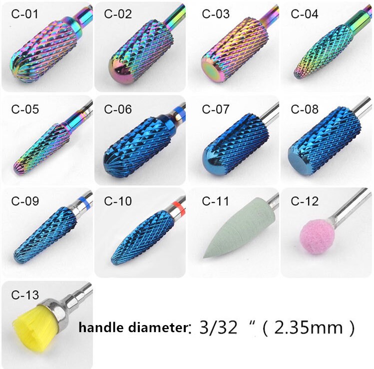 1 PCS Nail Cone Tip Ceramic Drill Bits Electric Cuticle Clean | Etsy