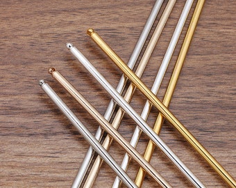 10 piezas de oro / plata metal Pin de pelo, Hair Stick Accesorios para el cabello Joyería de pelo, pasadores de metal para el cabello para los conectores hanfu, al por mayor 7012-182