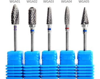 Blue Nail Cone Tip Tungsten steel Drill Bits Electric Cuticle Clean Rotary For Manicure Pedicure Grinding Head Sander Tool(7003-431)