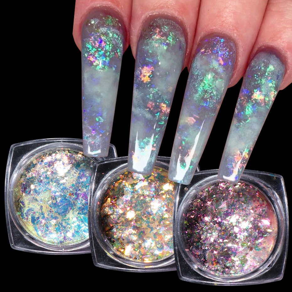 MEILINDS 45 Colors Nail Glitter Holographic Fine Glitter Powder Nail Art  Acrylic Glitter Shiny Dust Set for Nail Art Decoration, Eyeshadow,  Cosmetic