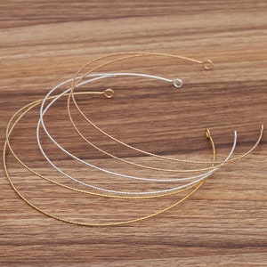 2 pcs 1.7mm screw headbands,metal headband,hair hoop,blank metal band,plain tiara,bent end,Jewelry Making,wholesale(7012-168)
