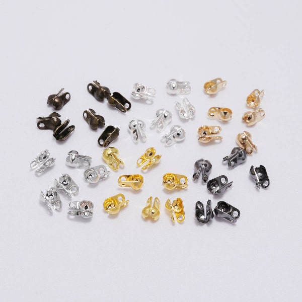 100/200/500 pcs Crimps Beads Fit Ball Chain Clasp Connectors For DIY Jewelry Making Supplies(7002-132)