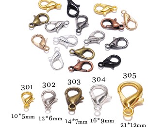 100pcs/lot Jewelry Findings Alloy Silver Lobster Clasp Hooks For Jewelry Making Necklace bracelet Chain DIY Supplies Accessories