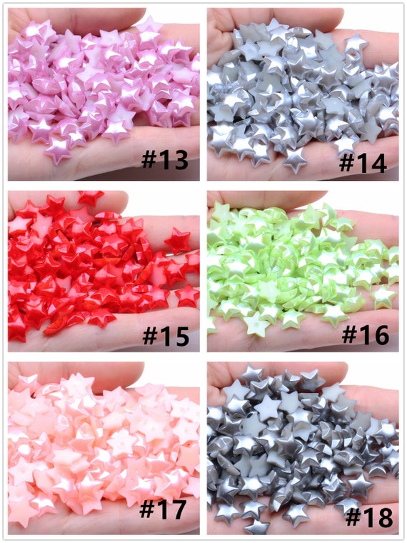 Flat Back Half Round Plastic Pearls Assorted Sizes - Temu