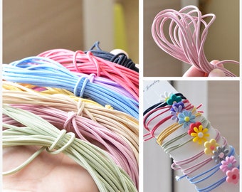 2.5mm Elastic hair cord rubber band,8 colors Safety Head rope Material,Diy Jewelry Making Hair craft supplies,hair band for child(7027-5)