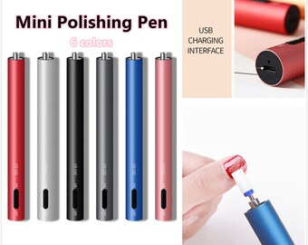 USB Portable Nail Drill Machine 12000rpm Nail Salon Mini Nail Polishing Pen Manicure Grinding Device For Nail Drill Bits(7015-19)