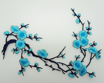 Iron-on Plum Flower Applique,Lace Embroidery Applique,Adhesive Applique,For DIY Dress,For Fashion, Dress DIY 83-2