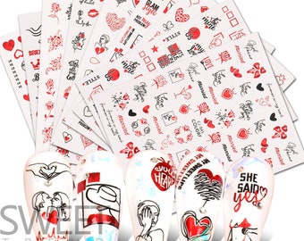 Quick art sticker,Valentine's Day series manicure stickers, mix nail sticker,Nail Art Decorations(7004-244)