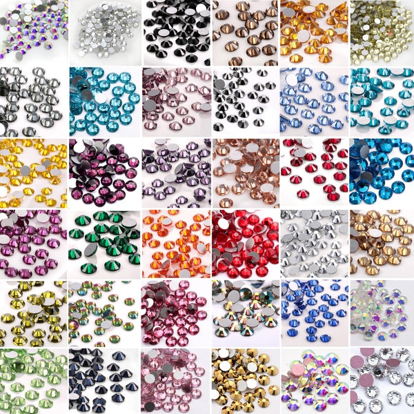 1440 pcs SS3/SS4/SS5 Flatback Faceted Rhinestones,Diy Deco Bling Embellishments,Glass Crystal Rhinestone,Wholesale high Quality