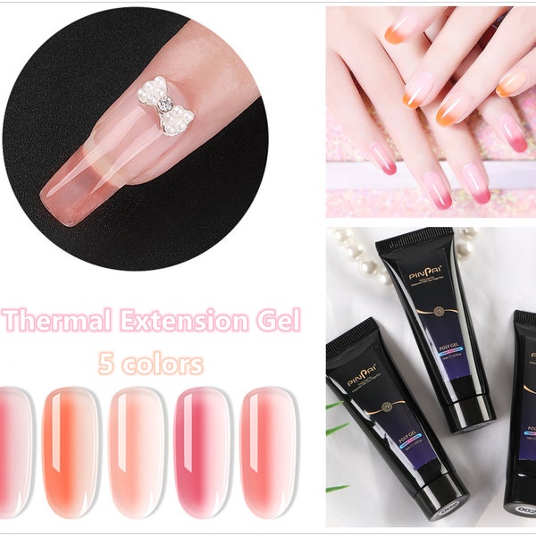 15ml Thermal Gel Extension Nail Polish Temperature Color Changing Extend Tips Poly Gel crystal Soak Off UV Gel Varnish(7015-34)