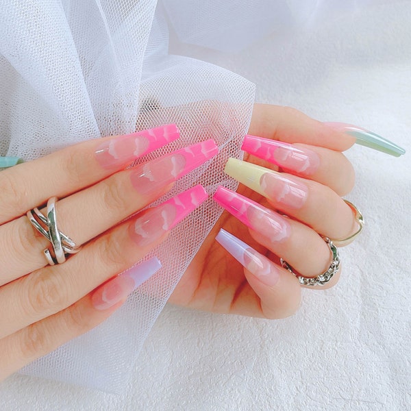 Glue on Nails Etsy