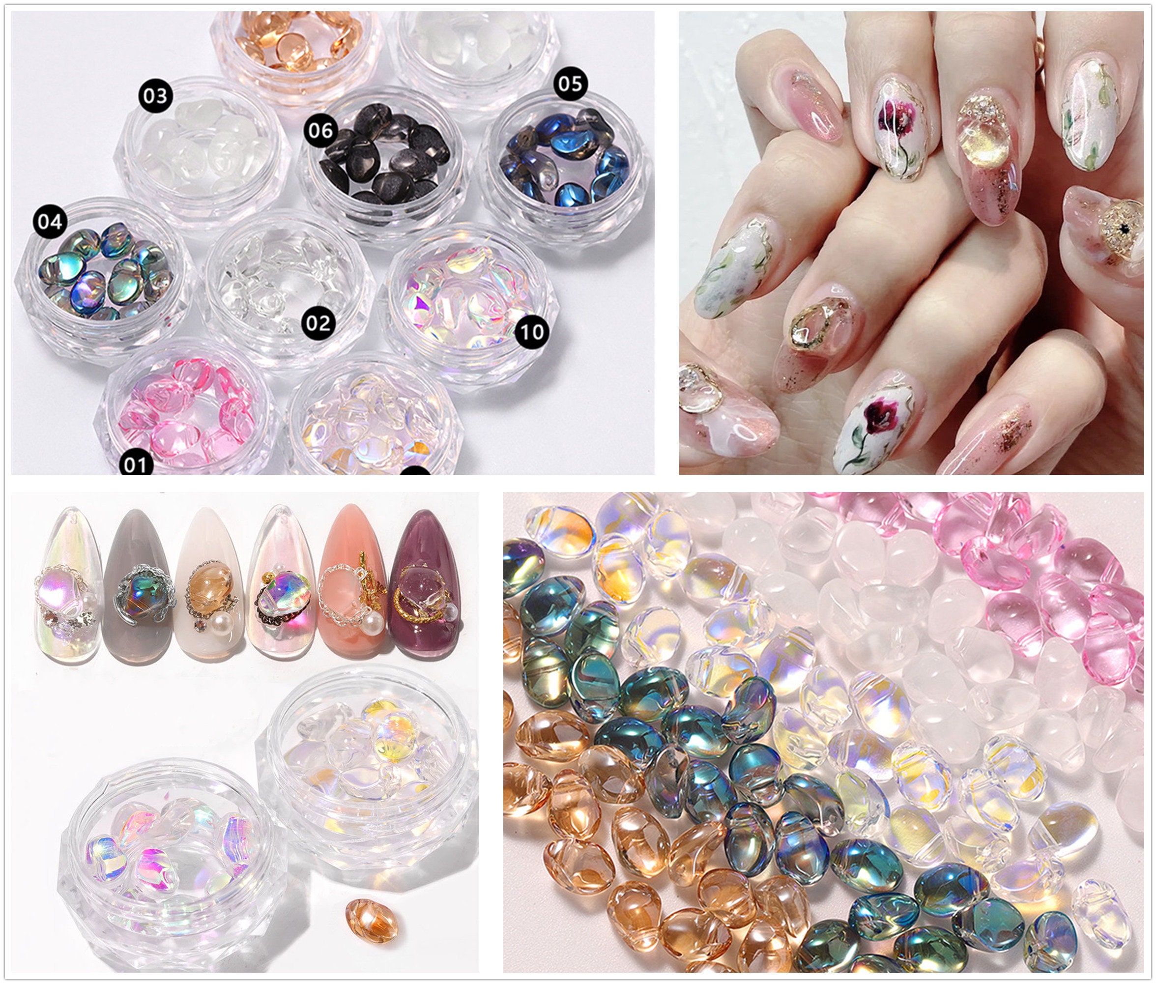 Clear Faux Crystal Diamond Nail Art Accessories / Phone Case - Temu