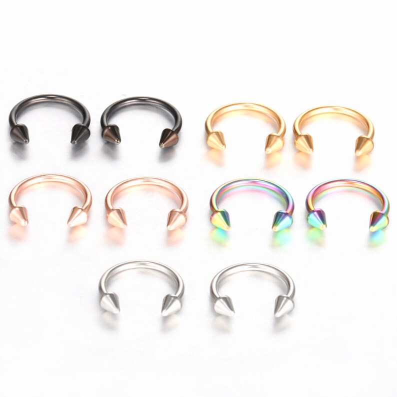 5 Pcs Stainless Steel Anti Allergy Eyebrow Nail Lip Nail Nasal Etsy