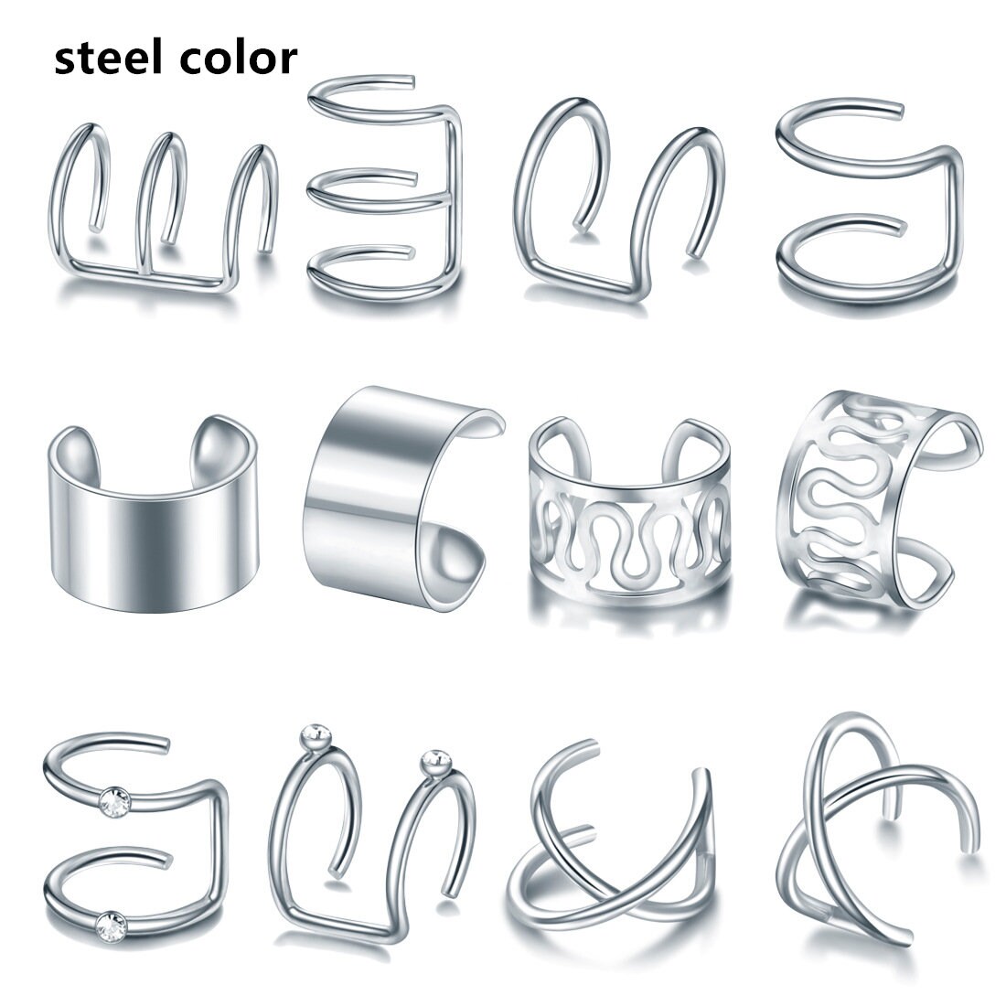 4 Pcs Stainless Steel Anti Allergy Ear Studs Earring Etsy