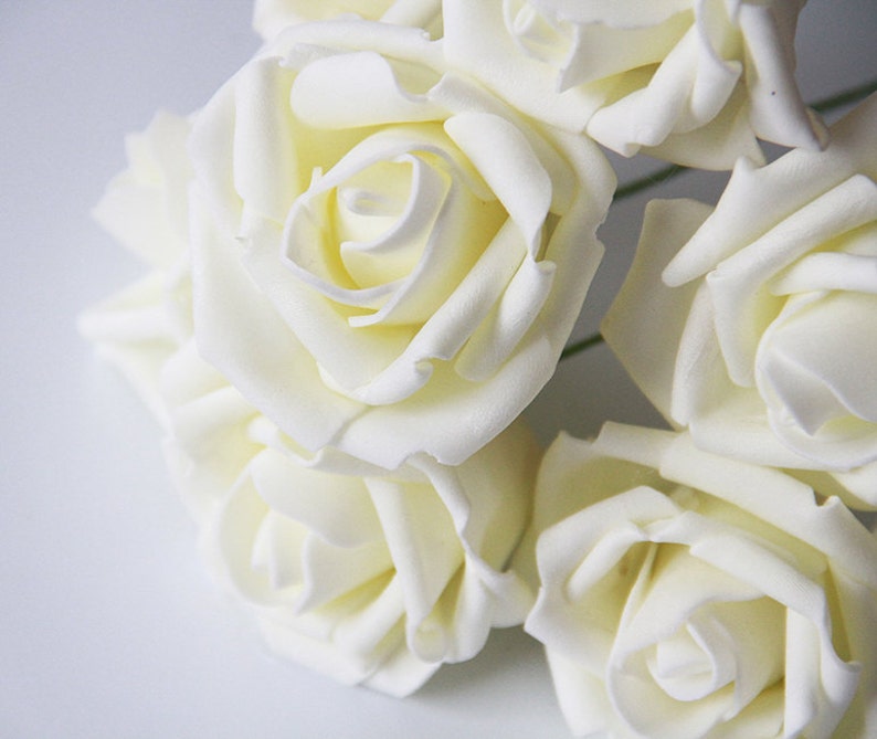 10 pieces/set Artificial Flowers, Wedding Flowers Supplies, Fake Foam Roses, Floral Wedding Decor Bridal Bouquet Flowers122-16 image 7