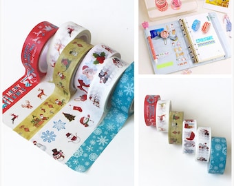 Bunte Papierband, Hand-Account-Material, Masking Papierband, Weihnachten Papierband, Dekoration, Authoring Tools(7020-4)