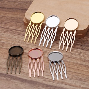 5 pcs Wholesale Cabochon base comb 4 teeth,Comb Hair Clips, hair accessories Hair Jewelry,Hair Combs Blank Base(7000-152)