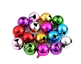 6mm / 10mm / 14mm Jingle Bells 3D Urlaub Feier Charms, gemischte Glöckchen, Mix Farbe Glocken, Weihnachten Jingle Bell Charms(7014-103)