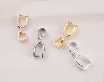 20 pcs Pendant Clasp for Jewelry Making Necklace Bracelet,Pendant Hook,Pendant Bails,Connector Supplies,brass Clasp