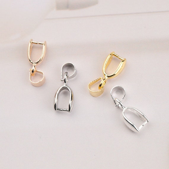 20 Pcs Pendant Clasp for Jewelry Making Necklace Bracelet,pendant  Hook,pendant Bails,connector Supplies,brass Clasp 