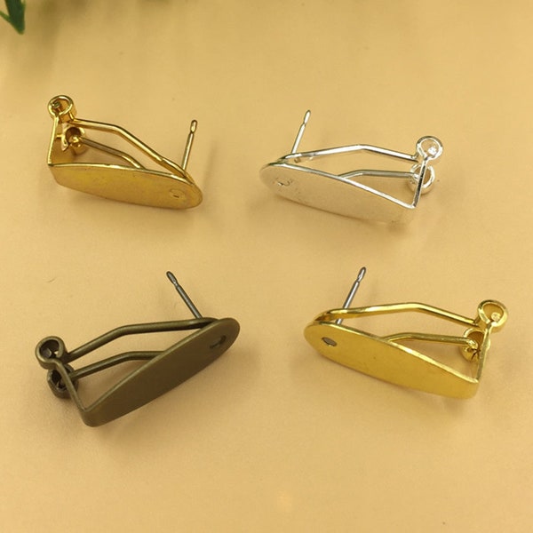 10pcs/Lot French Screw Ear Clip DIY Handmade for Marking Jewelry Earrings Jewelry Finding Parts Wholesale Cheap & high Quality