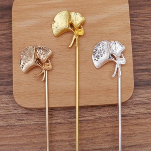 5 pcs gold/silver metal Hair Pin,Hair Stick Hair accessories Hair Jewelry,metal hair pins for Chinese hanfu connecters ,Wholesale 7012-362 image 1