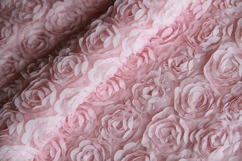 bridal lace fabric,3D flower lace fabric,fabric for bridal,for DIY dress,width 140 cm 86-6 Pinkblackmilk white wedding lace fabric