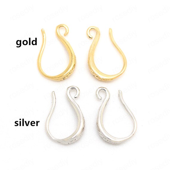 20/50 Pcs Brass Ear Hooks Earrings Clasps Findings Earring Wires for  Jewelry Making Supplies Wholesale7000-177 